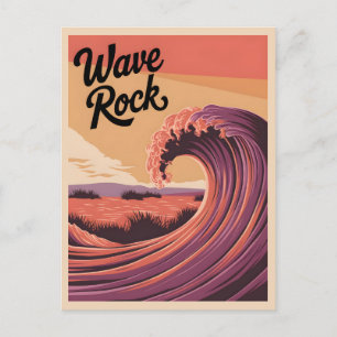 Wave Sten Australia Vintage Vykort