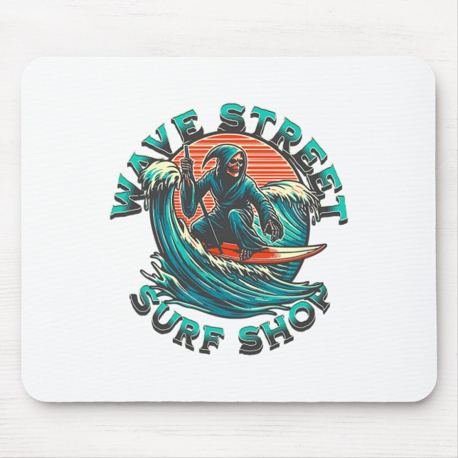 Wave Street Retro Semester Strand Surfing Skul Gra Musmatta (Framsidan)
