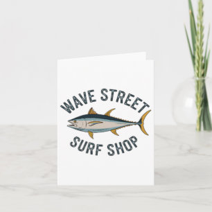 Wave Street Surfa Shop Gult Fin Tuna Graphic Fish Kort