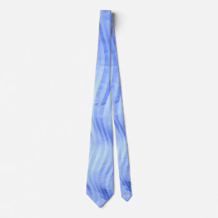 Wave Stripe Geometric Artsy Blue Tie Slips