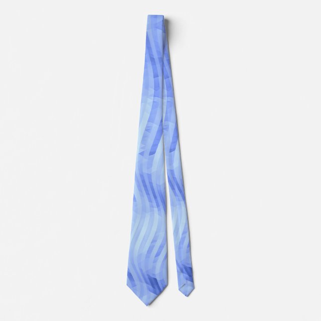 Wave Stripe Geometric Artsy Blue Tie Slips (Framsida)