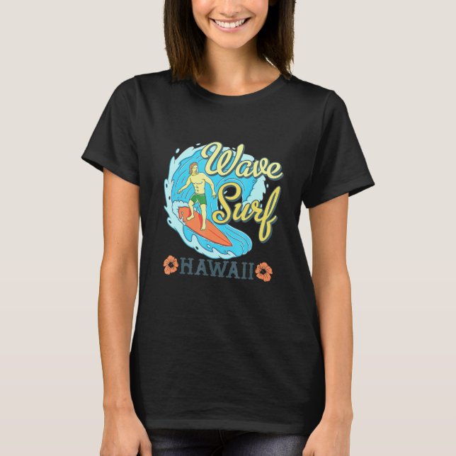 Wave Surfa Hawaii T Shirt (Framsida)