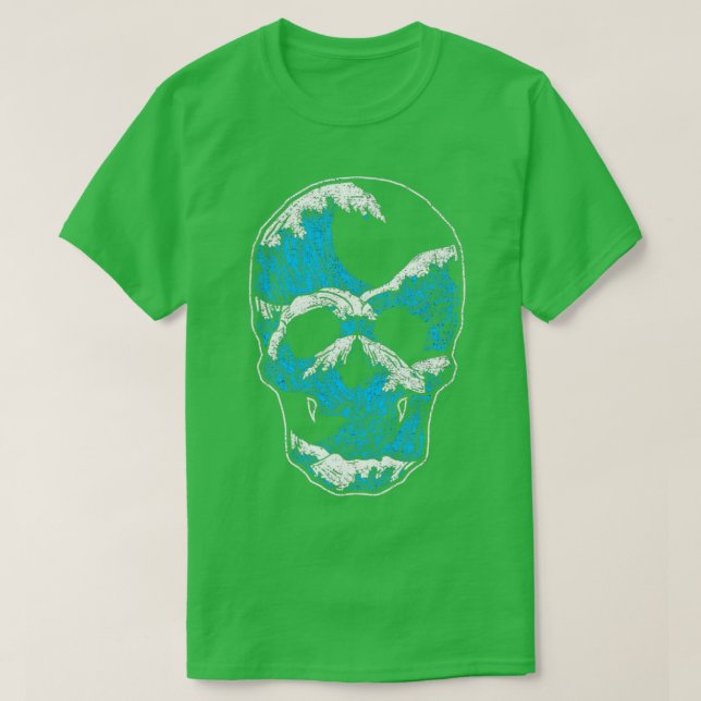 Wave Surfer Skull T Shirt (Design framsida)