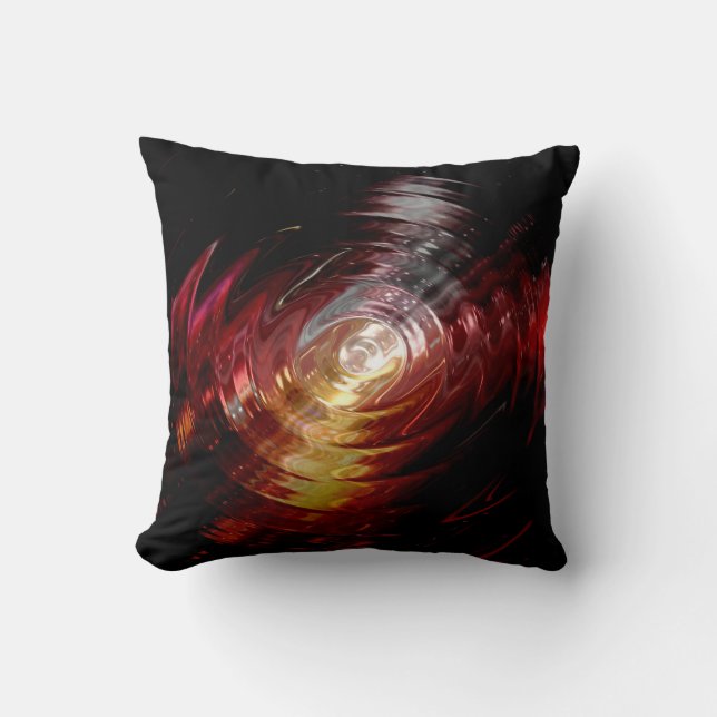Wave Swirl Light för Mörk av abstrakt Art Kudde (Framsida)