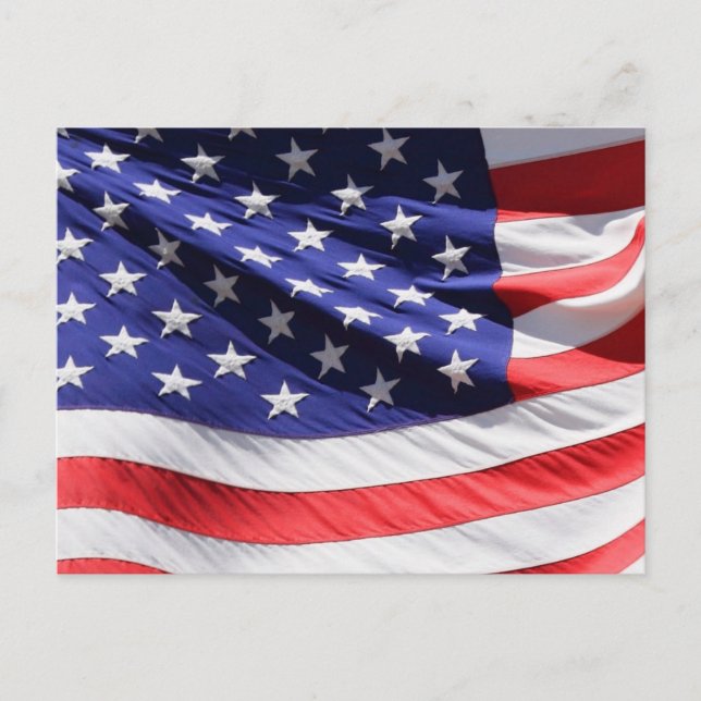 Wave USA American Flagga Vykort (Framsida)