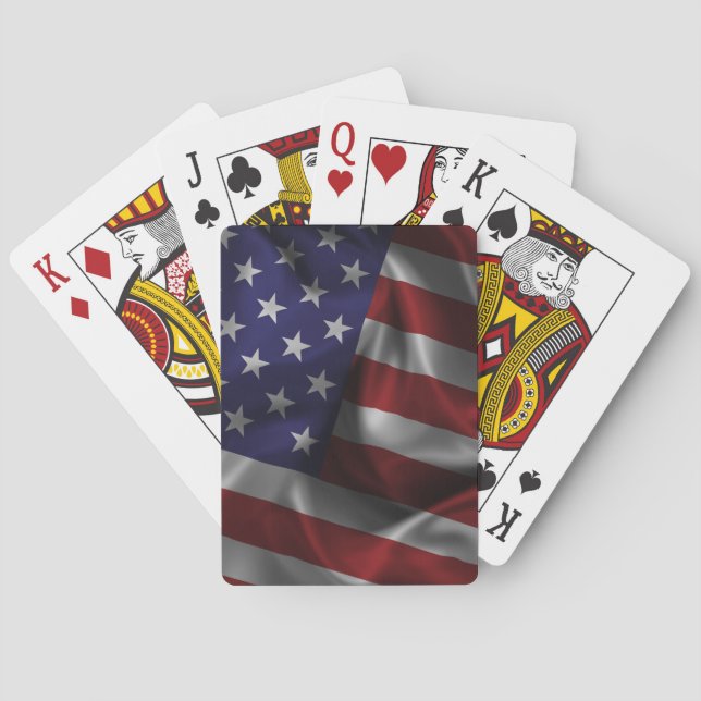Wave USA flagga Casinokort (Baksidan)