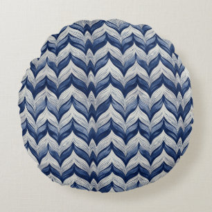 Wave Weave Rund Kudde