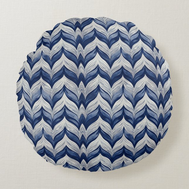 Wave Weave Rund Kudde (Framsidan)