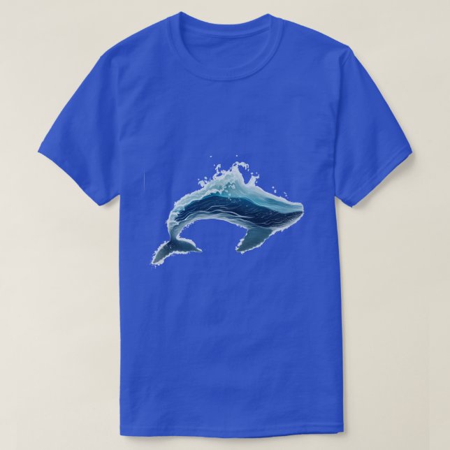 Wave Whale T Shirt (Design framsida)