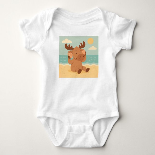 Wave Whisperer – Drömmig strand T-shirt för barn (Framsida)