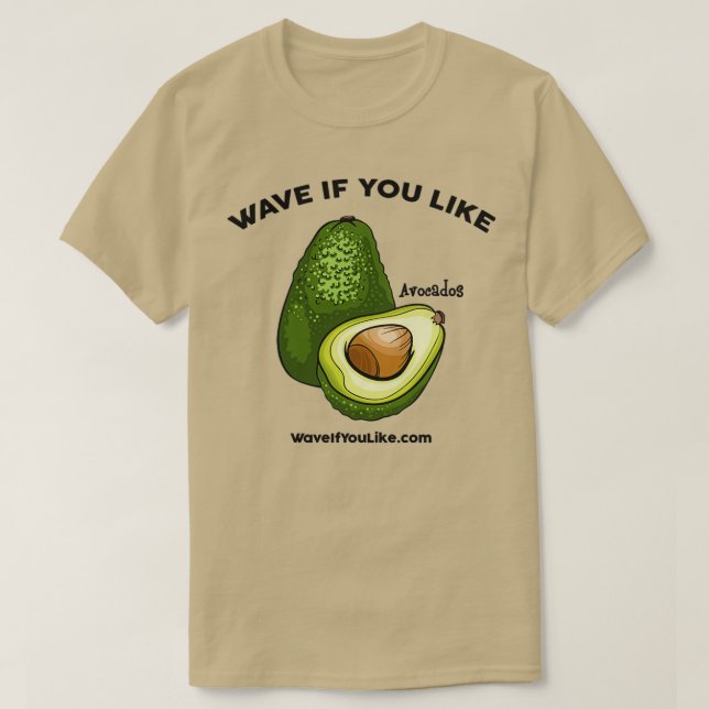 WaveIfYoulike Avocado Classic TShirt T Shirt (Design framsida)