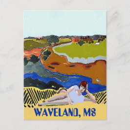 WAVELAND MS, Vintage vykort