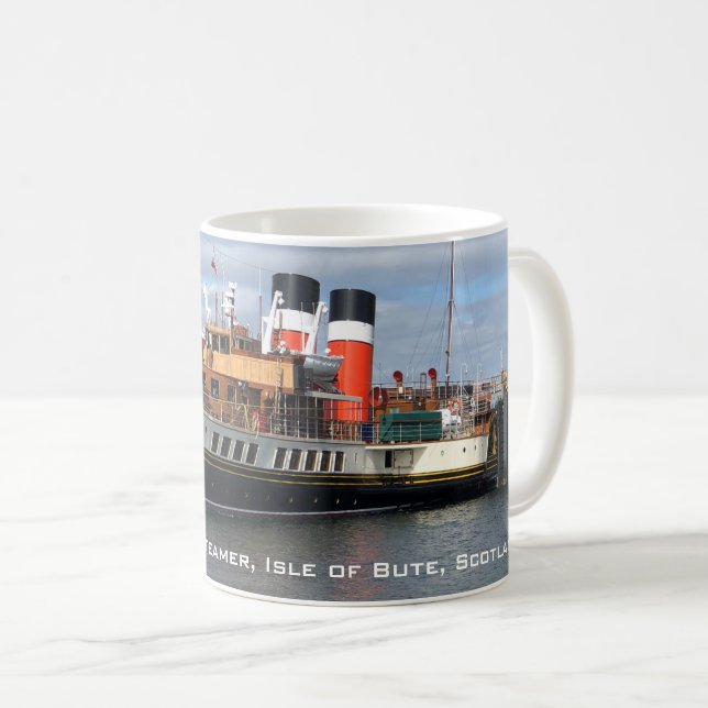 Waverley Paddle Steamer, Rothesay, Skottland Kaffemugg (Framsida höger)
