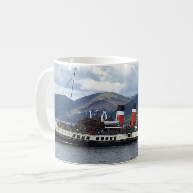 Waverley Paddle Steamer utanför Skottland Kaffemugg (Framsida vänster)