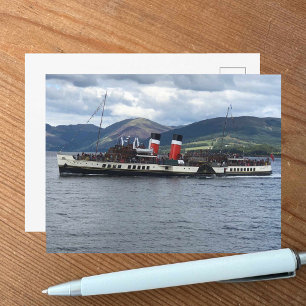 Waverley Paddle Steamer utanför Skottland Vykort
