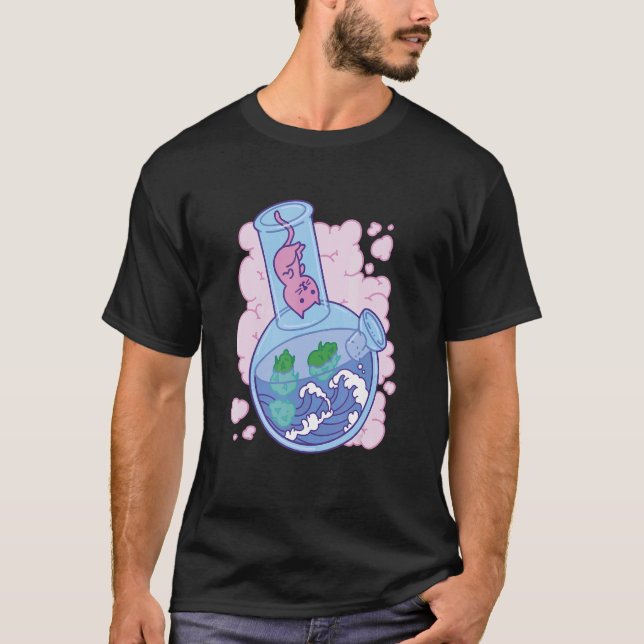 Waves Bong joint Cat T Shirt (Framsida)