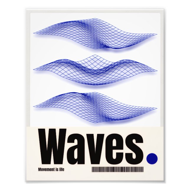 Waves – Minimal Abstract Motion Poster (Framsidan)