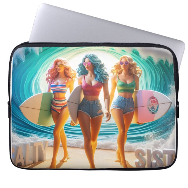 Waves & Wanderlust Collection Laptop Fodral (Framsidan)