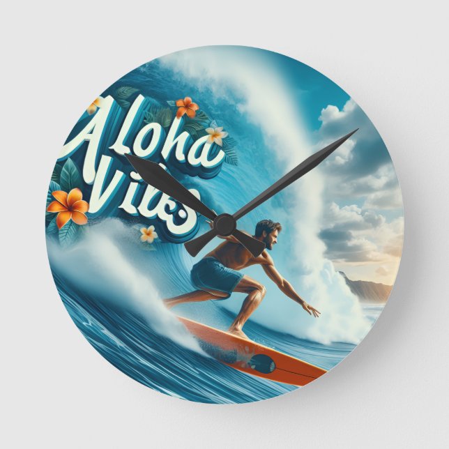 Waves & Wanderlust Collection Rund Klocka (Framsida)