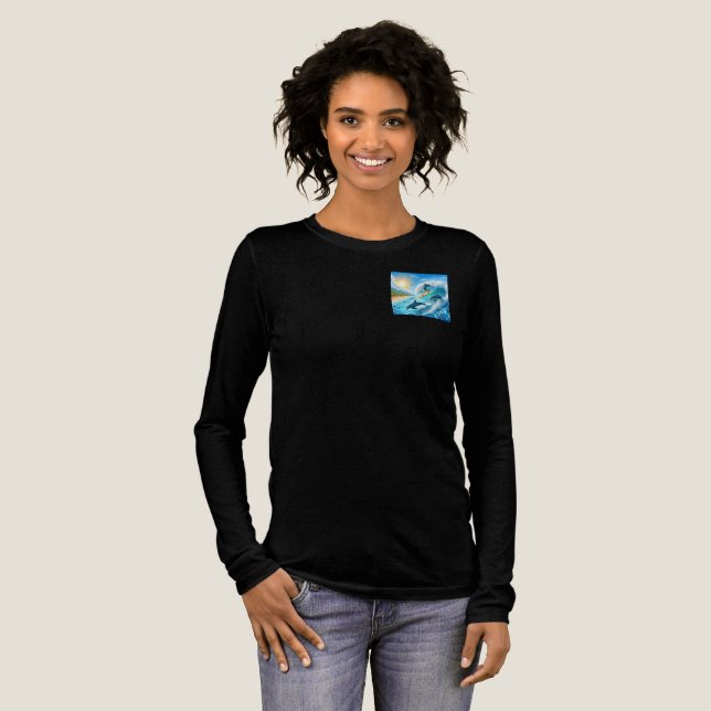 Waves & Wanderlust Collection Sweatshirt T Shirt (Hel framsida)