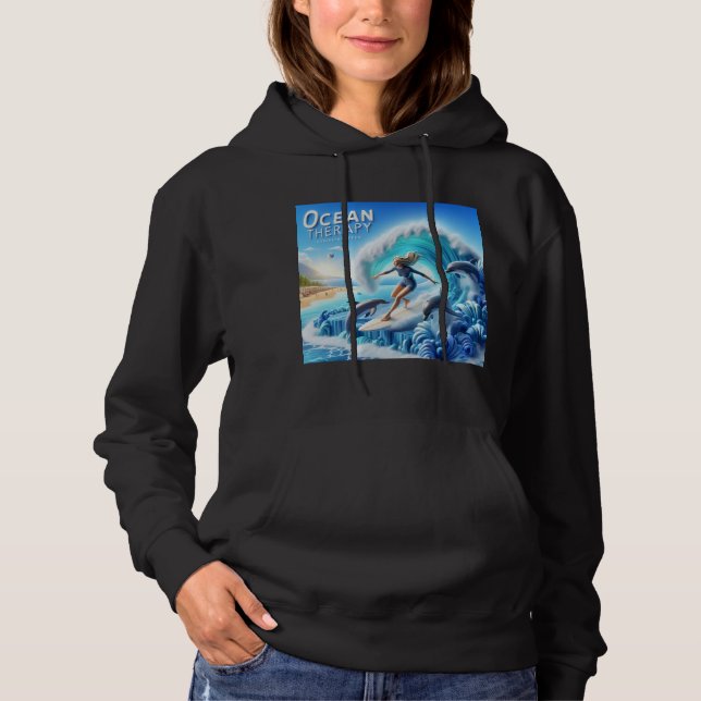 Waves & Wanderlust Collection Sweatshirt T Shirt (Framsida)
