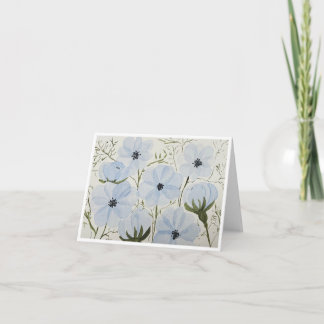 Waving Blue Flowers Greeting Card Kort