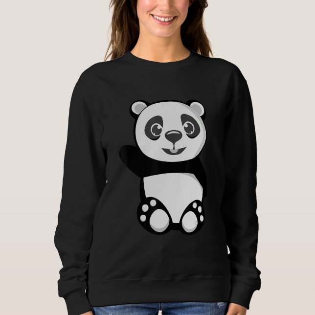 Waving Panda T Shirt (Framsida)