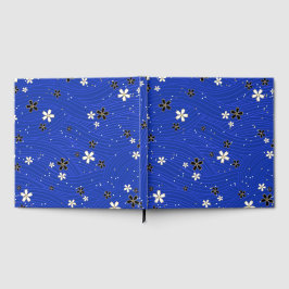  Wavy lines, adorned with black and white flowers Gästböcker