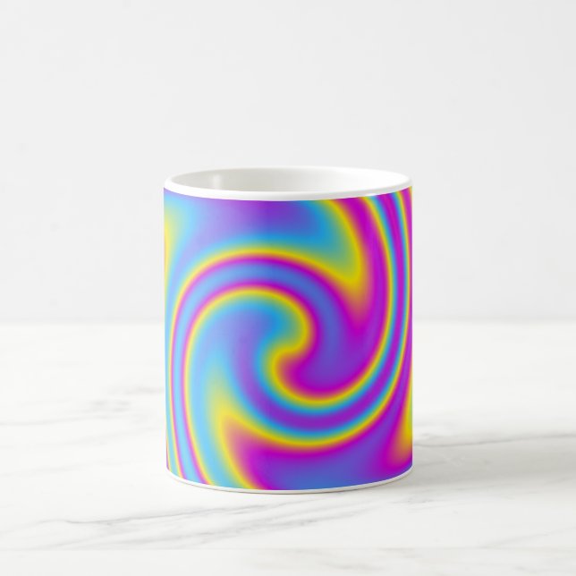wavy rainbow kaffemugg (Center)