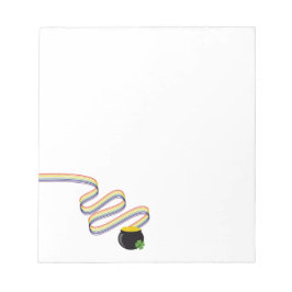 Wavy Rainbow Stripes Leading to Pot of Gold Anteckningsblock