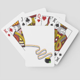 Wavy Rainbow Stripes Leading to Pot of Gold Casinokort