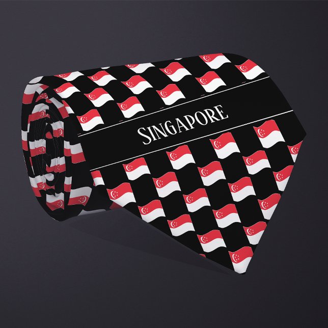 Wavy Singapore Flag Pattern  Slips (Skapare uppladdad)