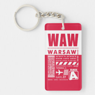 WAW Warszawas flygplats Nyckelring