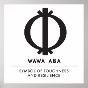 Wawa Aba   Symbol för hårdhet och motståndskraft Poster