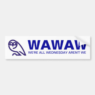 WAWAW som VI är ALL ONSDAG, ÄR INTE OSS Bildekal