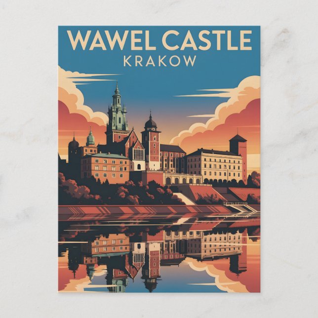 Wawel Castle Krakow Vykort (Framsida)