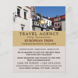 Wawel Cathedral, Kraków, Travel Agency Advertising Flygblad