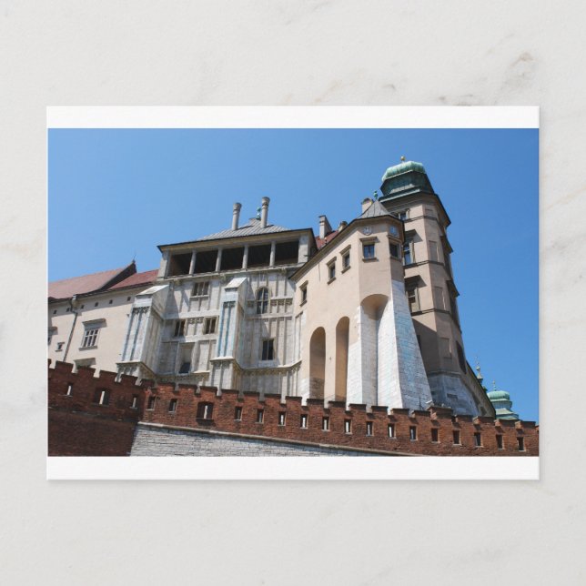 Wawel kungligt slott i Cracow Vykort (Framsida)