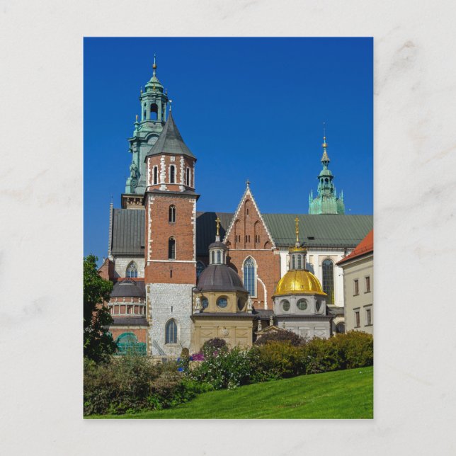Wawel Royal Castle Krakow Polen Postcard Vykort (Framsida)