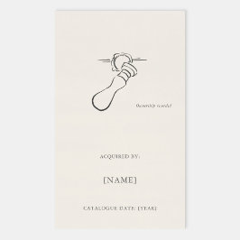 Wax Stamp Ex Libris Bookplate -Library Label  Rektangulärt Klistermärke