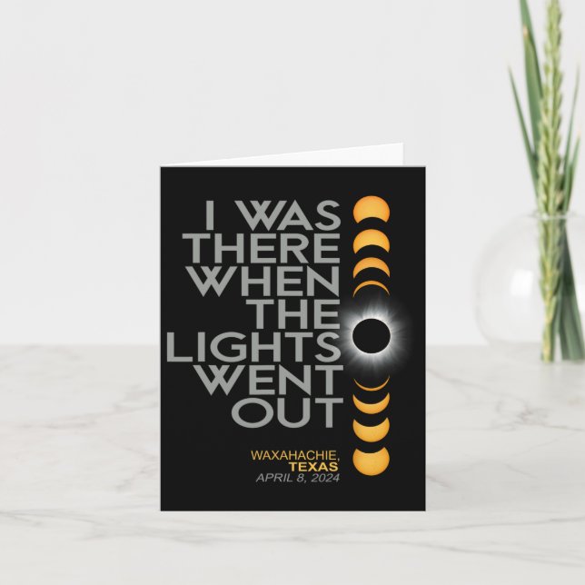 Waxahachie 2024 Solar Eclipse 2024 040824 Eclipse Kort (Framsida)