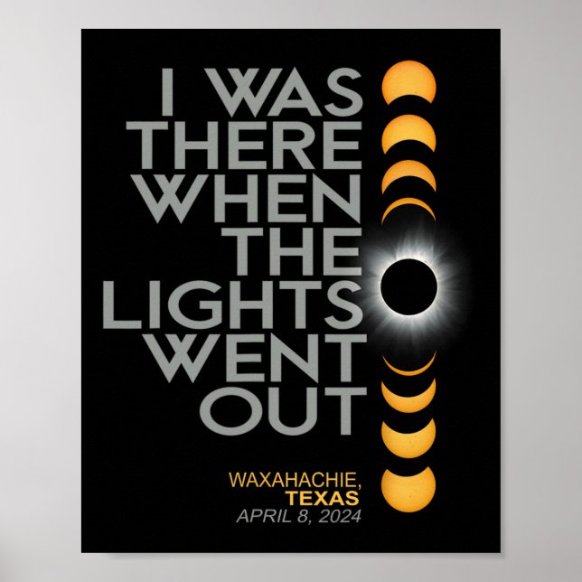 Waxahachie 2024 Solar Eclipse 2024 040824 Eclipse Poster (Framsidan)