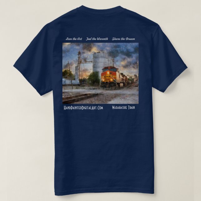 Waxahachie tåg tee shirt (Design baksida)