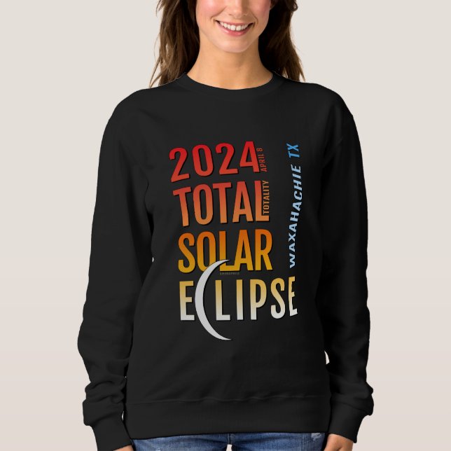 Waxahachie Texas TX Total Solar Eclipse 2024 5 T Shirt (Framsida)
