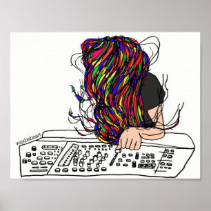 Waxbabe Bassnectar logotypaffisch Poster