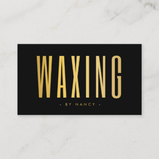 Waxing Black And Gold  Visitkort