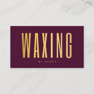 Waxing Burgundy And Gold  Visitkort