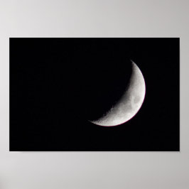 Waxing Crescent Måne Poster