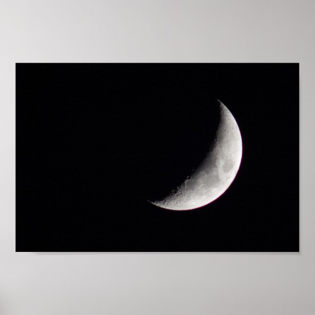 Waxing Crescent Måne Poster (Framsidan)