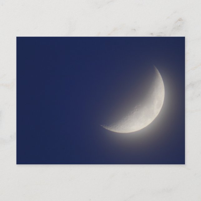 Waxing Crescent Måne Vykort (Framsida)